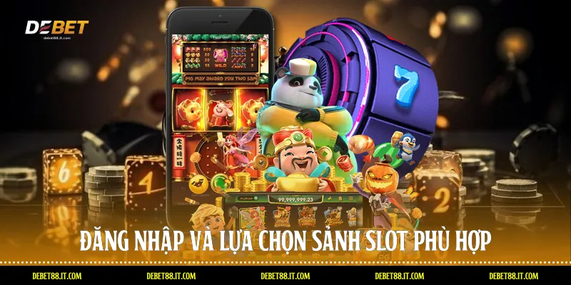 Đăng nhập và lựa chọn sảnh Slot phù hợp